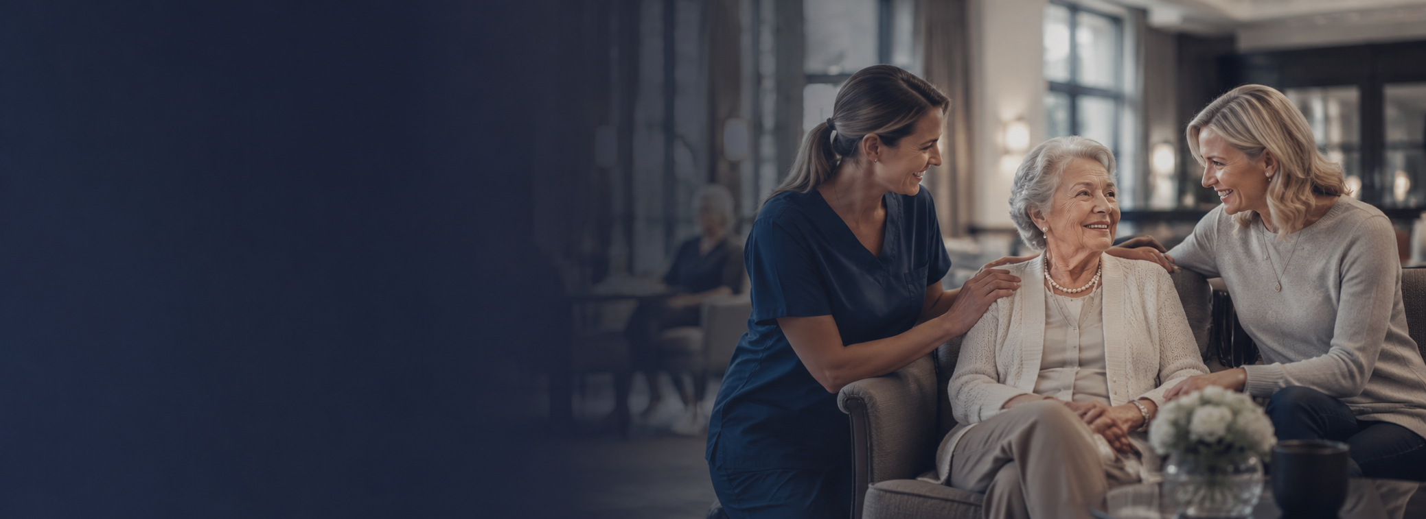 Senior living community residents